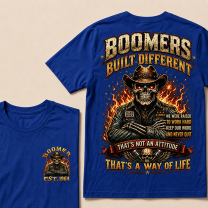 Boomers Built Different That's Not An Attitude That's A Way Of Life Custom Year T-shirt