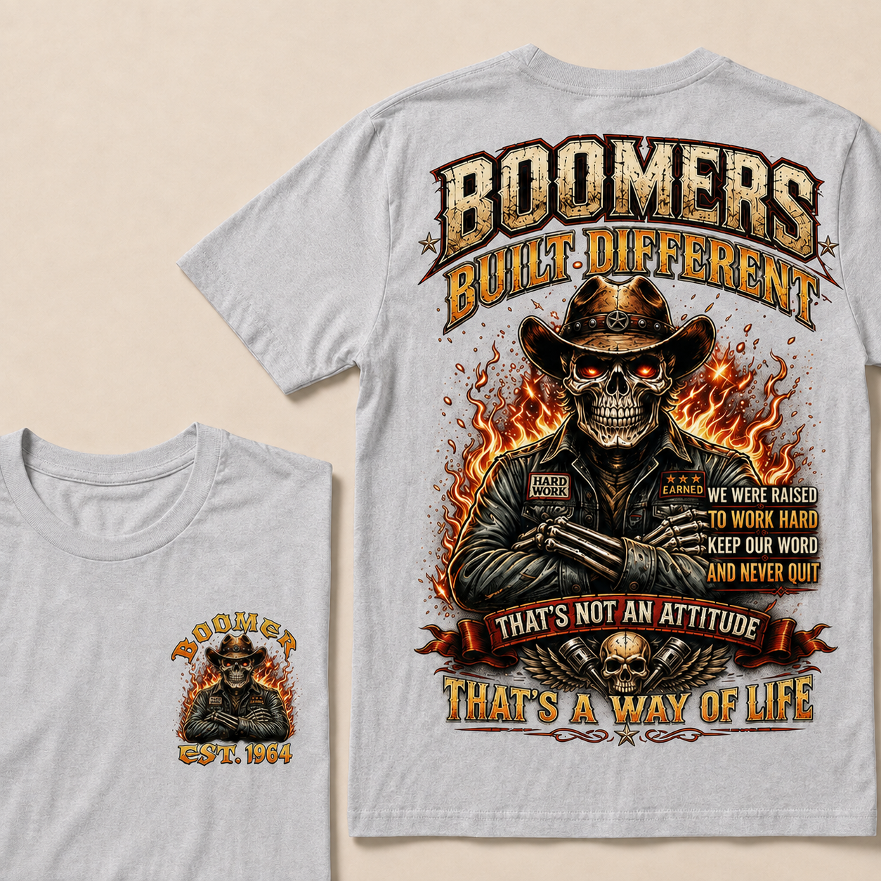 Boomers Built Different That's Not An Attitude That's A Way Of Life Custom Year T-shirt