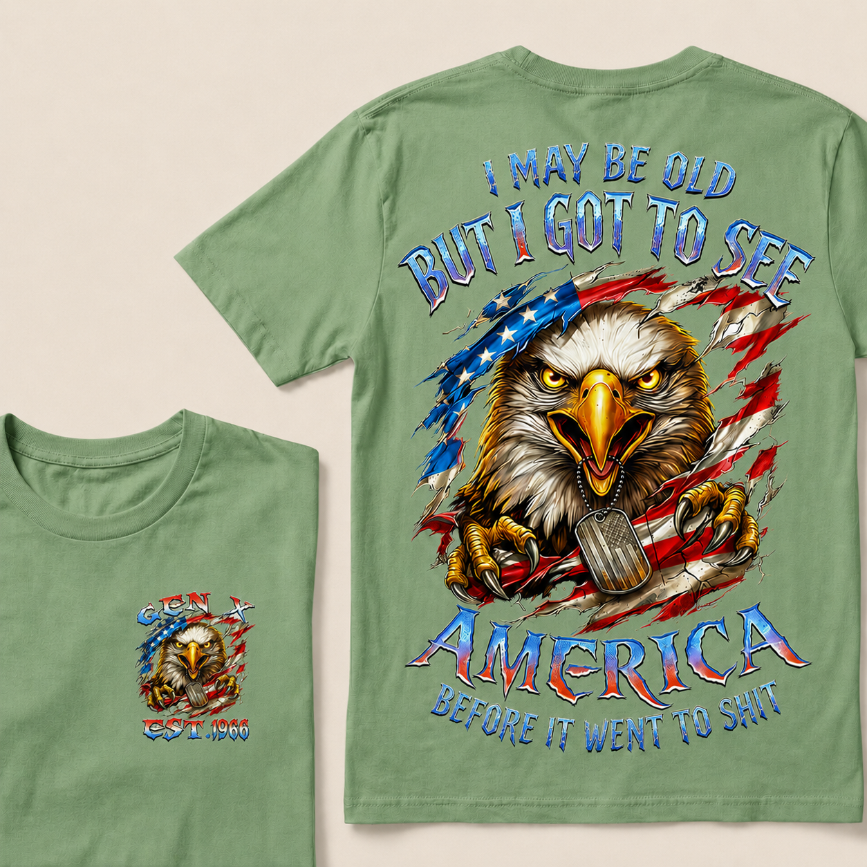 I May Be Old But I Got To See America Before It Went To Shit Custom Year T-shirt