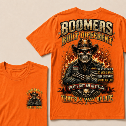Boomers Built Different That's Not An Attitude That's A Way Of Life Custom Year T-shirt
