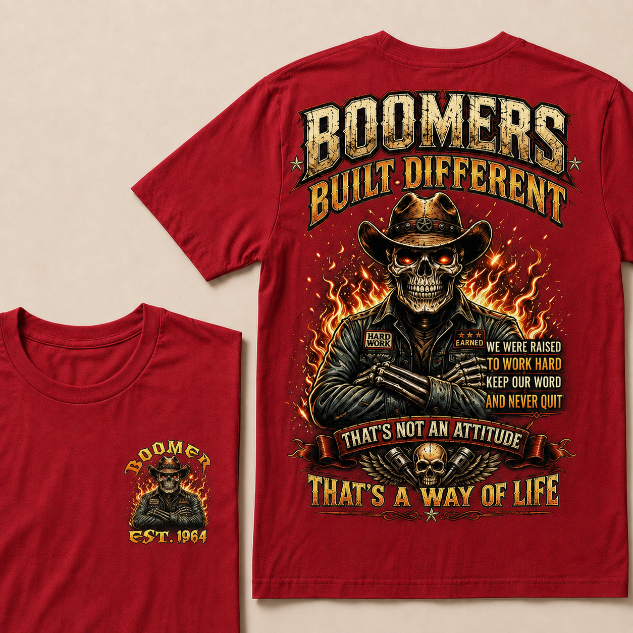 Boomers Built Different That's Not An Attitude That's A Way Of Life Custom Year T-shirt