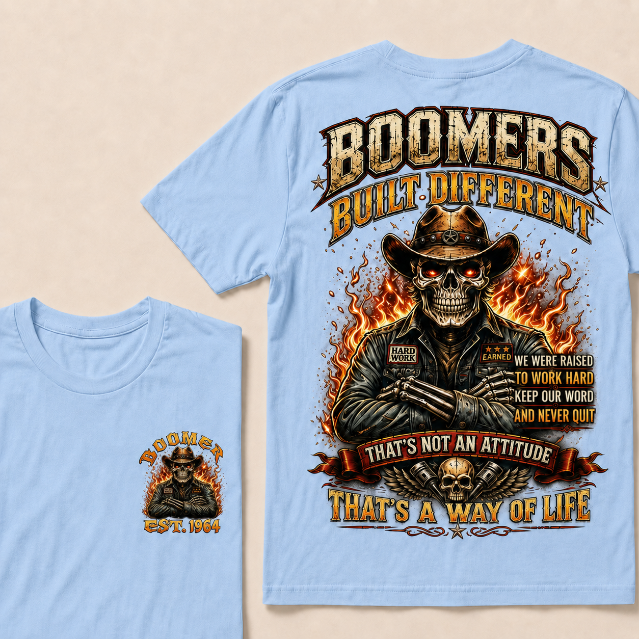 Boomers Built Different That's Not An Attitude That's A Way Of Life Custom Year T-shirt