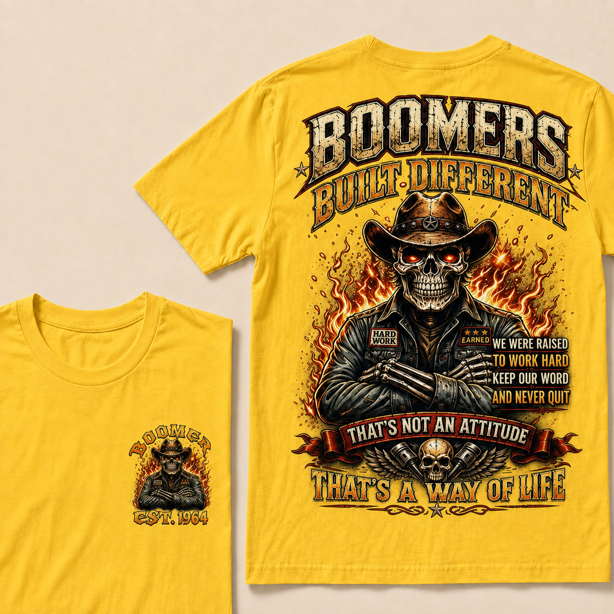 Boomers Built Different That's Not An Attitude That's A Way Of Life Custom Year T-shirt