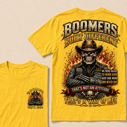 Boomers Built Different That's Not An Attitude That's A Way Of Life Custom Year T-shirt