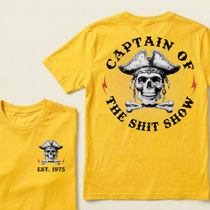 Custom Year Captain of the Shit Show Print T-Shirt
