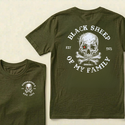 Custom EST.Year Customize GenX Black Sheep Of My Family T-Shirt