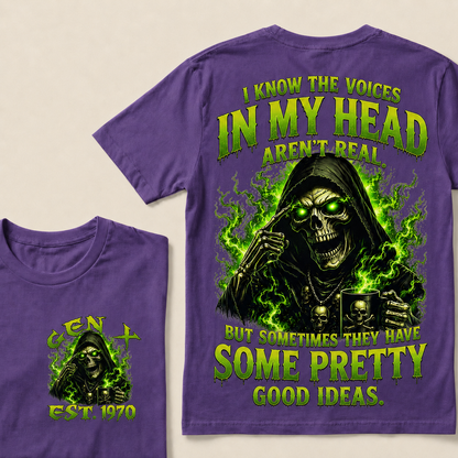 I Know The Voices In My Head Aren't Real Custom Year T-shirt