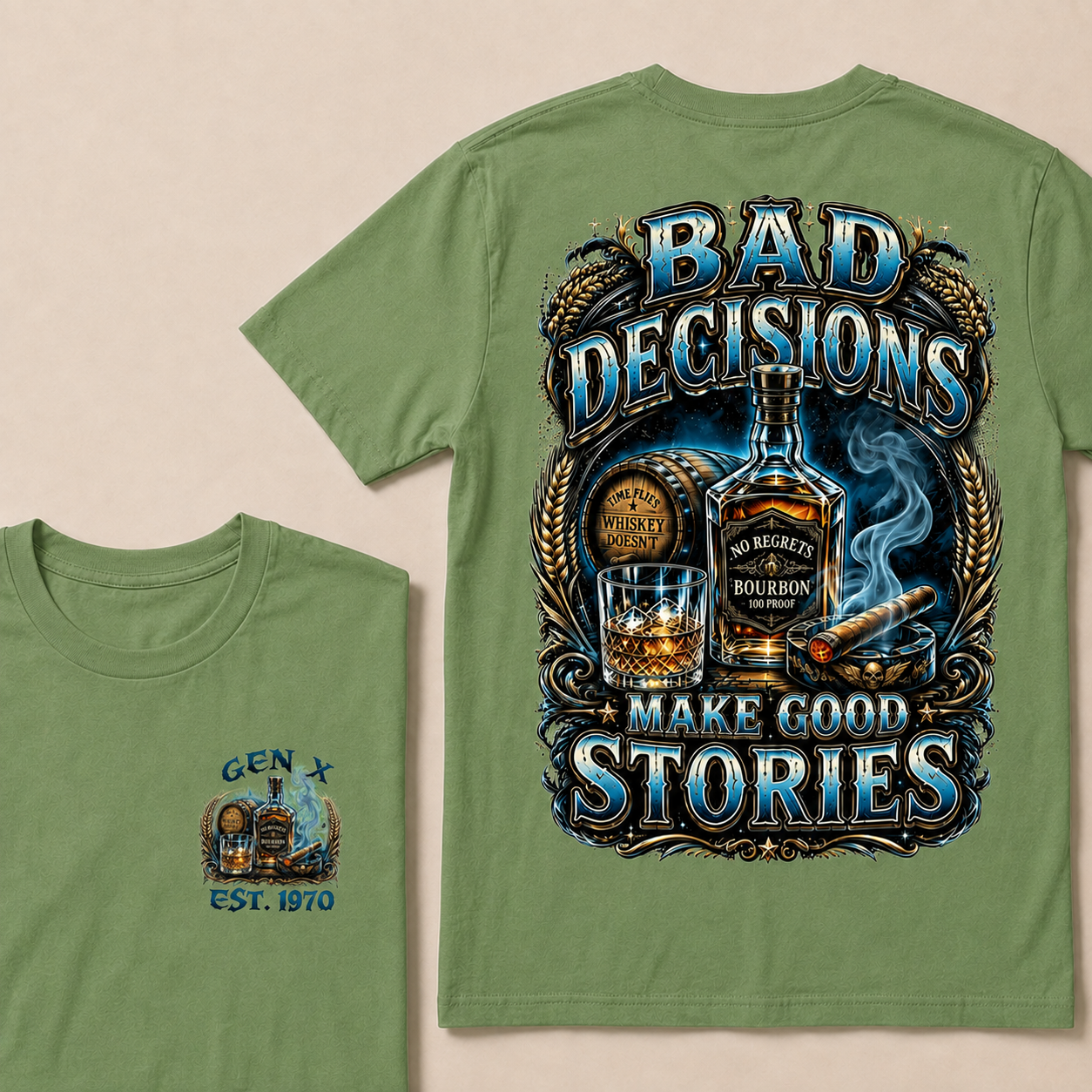 Bad Decisions Make Good Stories Custom Year T-shirt