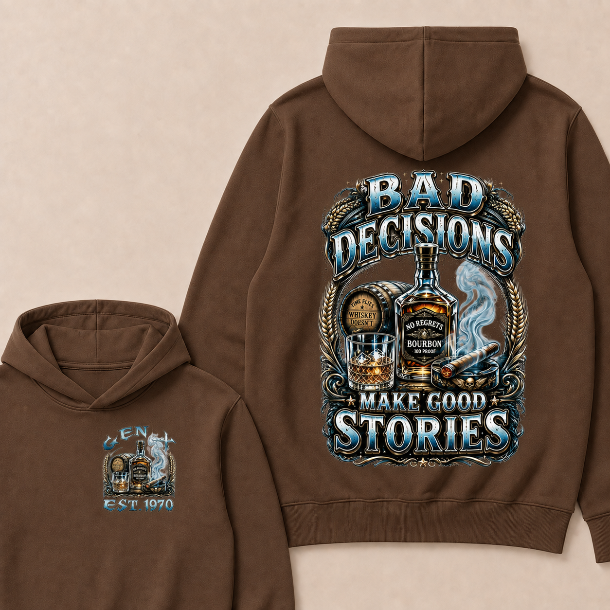 Bad Decisions Make Good Stories Custom Year Hoodie
