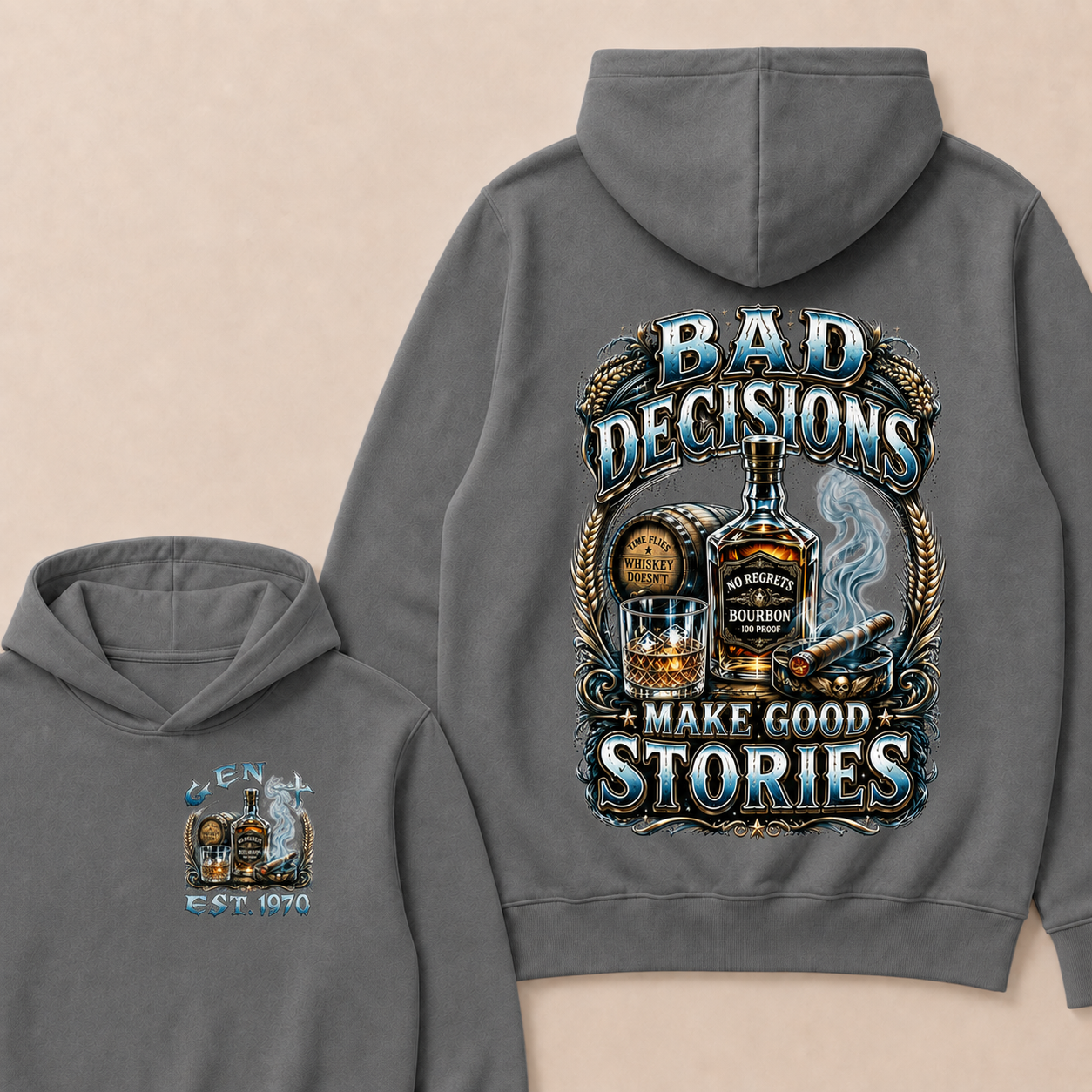 Bad Decisions Make Good Stories Custom Year Hoodie