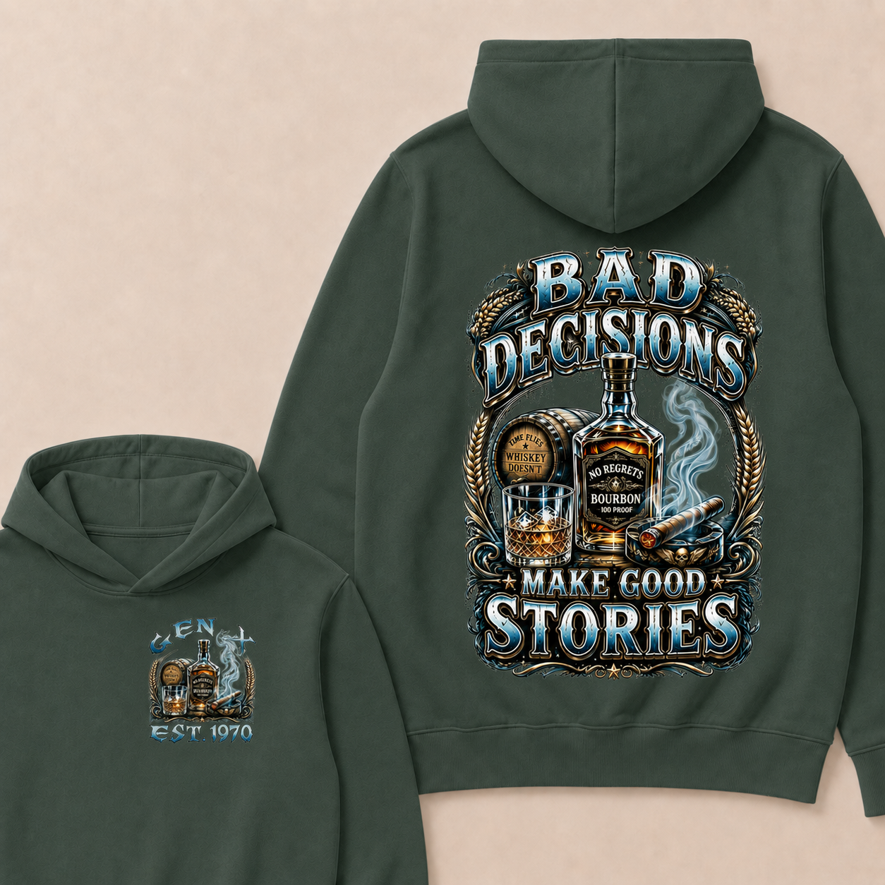 Bad Decisions Make Good Stories Custom Year Hoodie