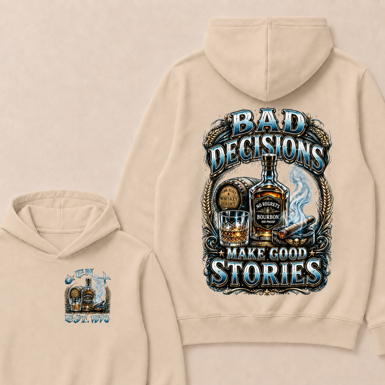 Bad Decisions Make Good Stories Custom Year Hoodie
