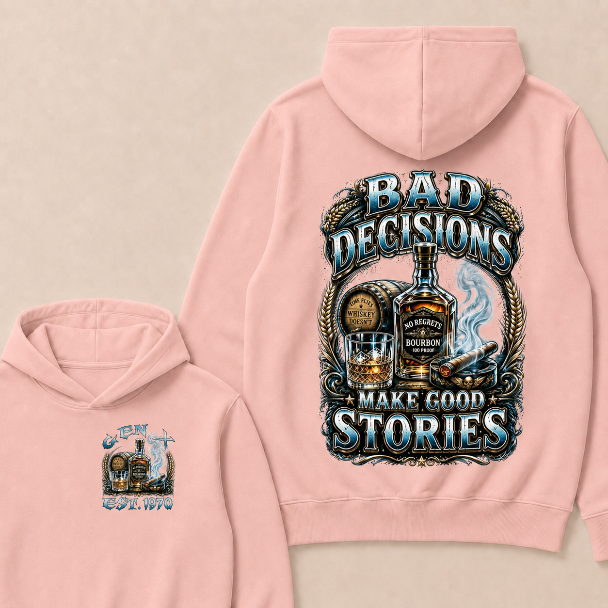 Bad Decisions Make Good Stories Custom Year Hoodie
