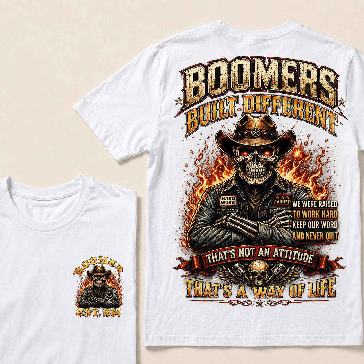 Boomers Built Different That's Not An Attitude That's A Way Of Life Custom Year T-shirt