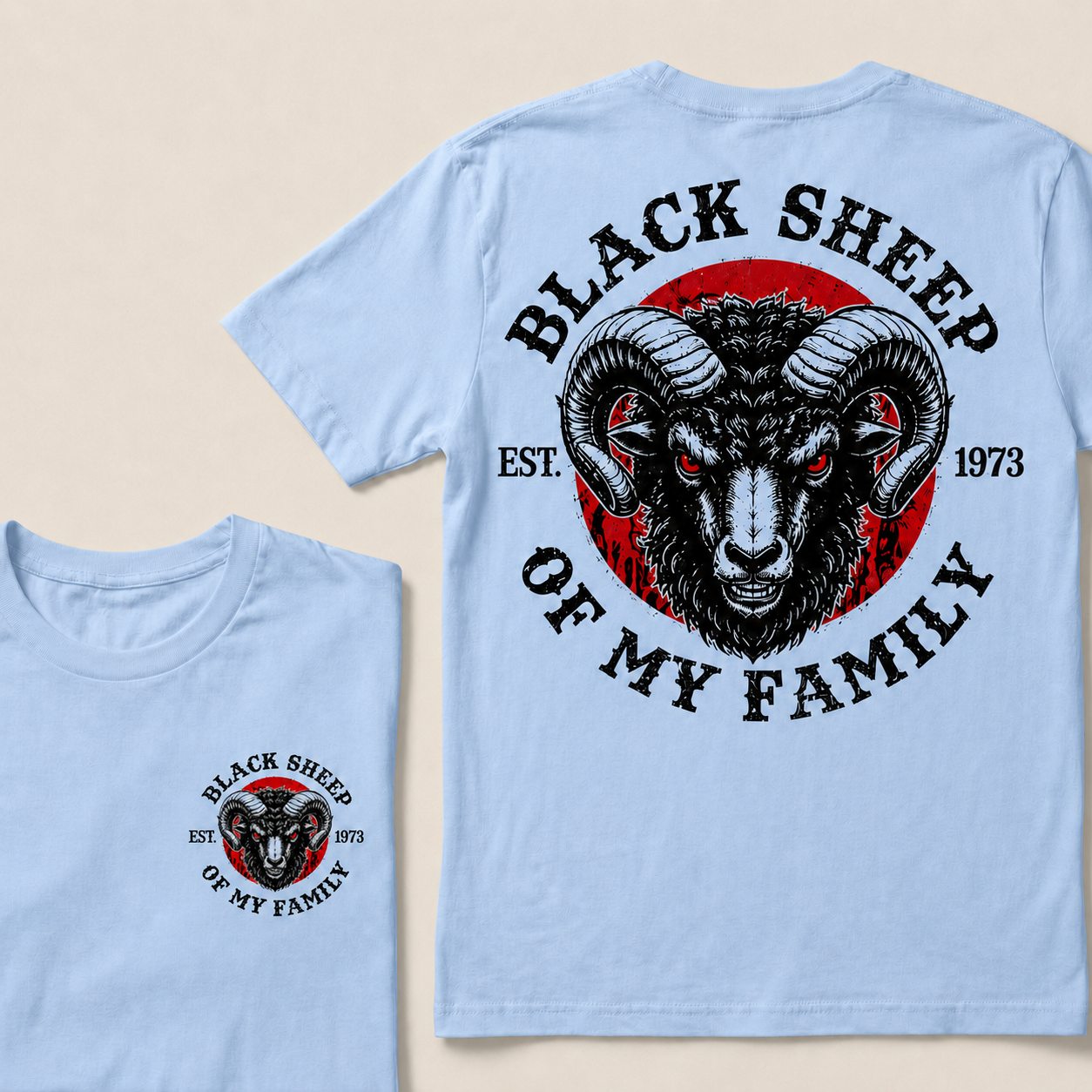 BLACK SHEEP OF MY FAMILY Custom Est.Year T-Shirt