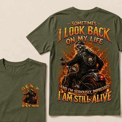 Sometimes I Look Back On My Life Custom Year T-shirt