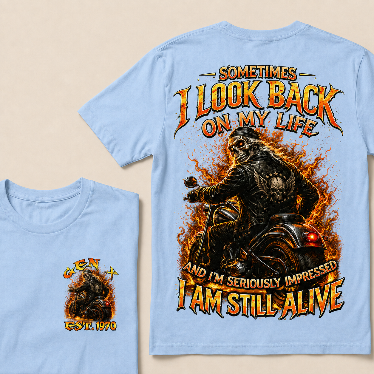 Sometimes I Look Back On My Life Custom Year T-shirt