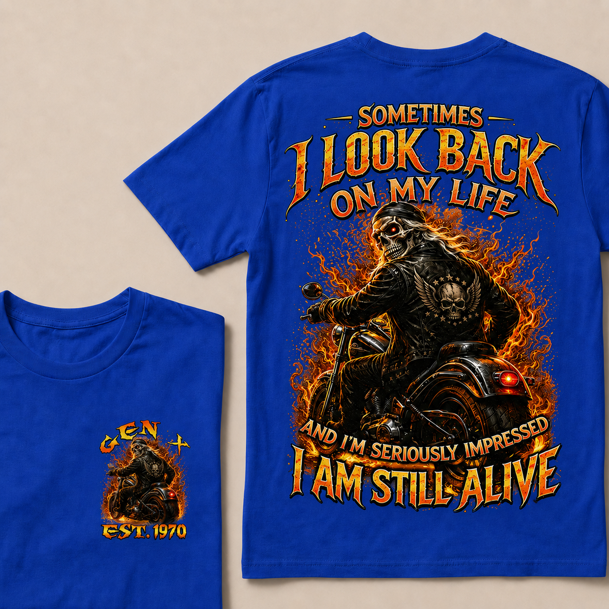 Sometimes I Look Back On My Life Custom Year T-shirt