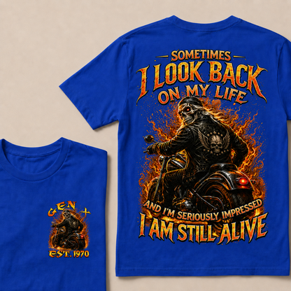 Sometimes I Look Back On My Life Custom Year T-shirt