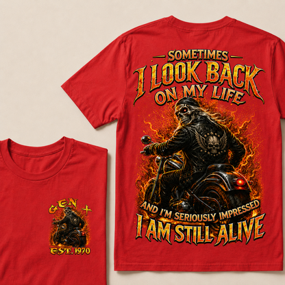 Sometimes I Look Back On My Life Custom Year T-shirt