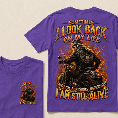 Sometimes I Look Back On My Life Custom Year T-shirt