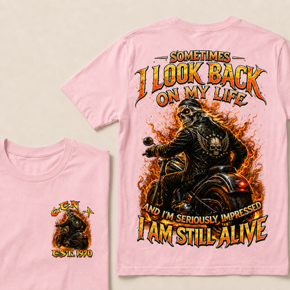 Sometimes I Look Back On My Life Custom Year T-shirt