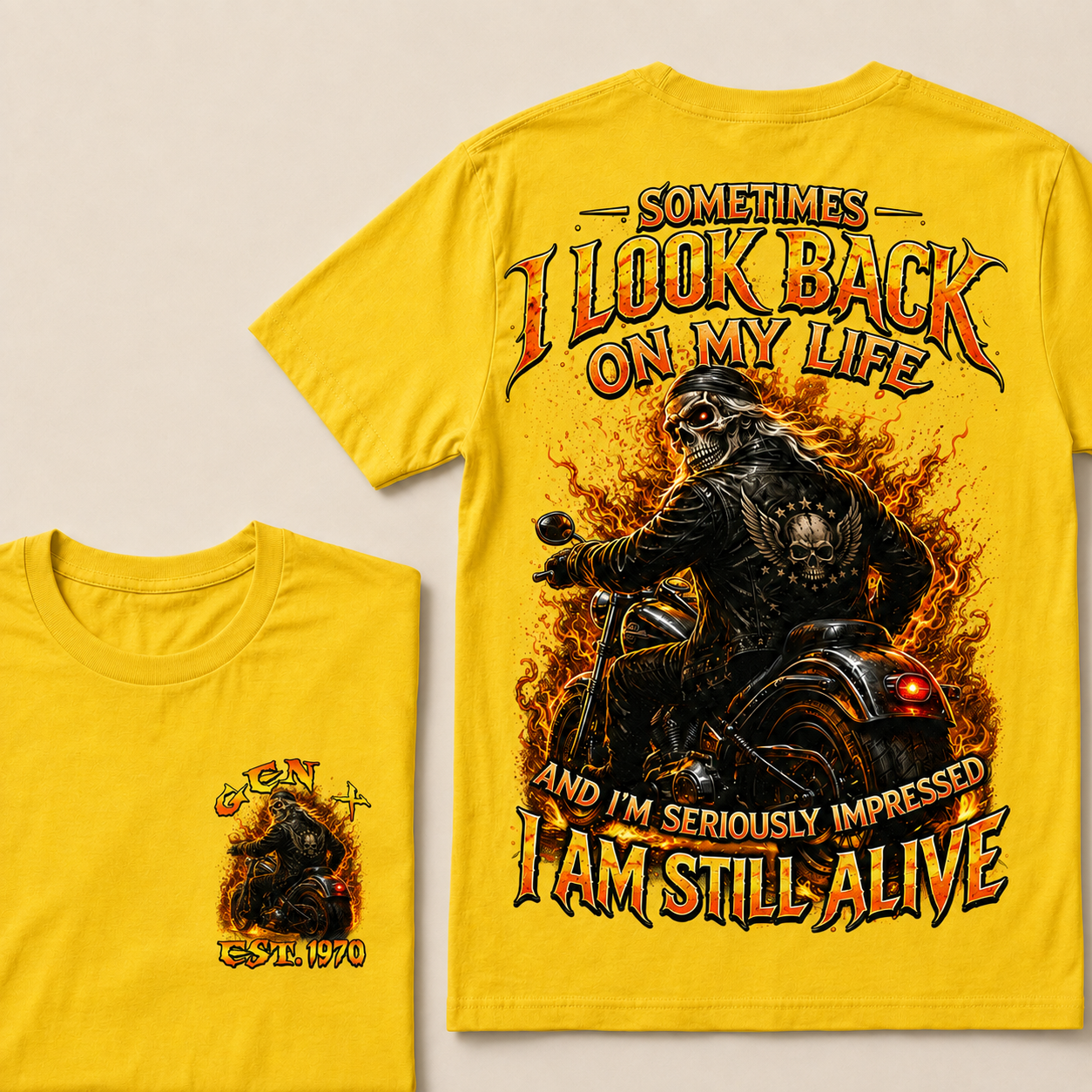 Sometimes I Look Back On My Life Custom Year T-shirt