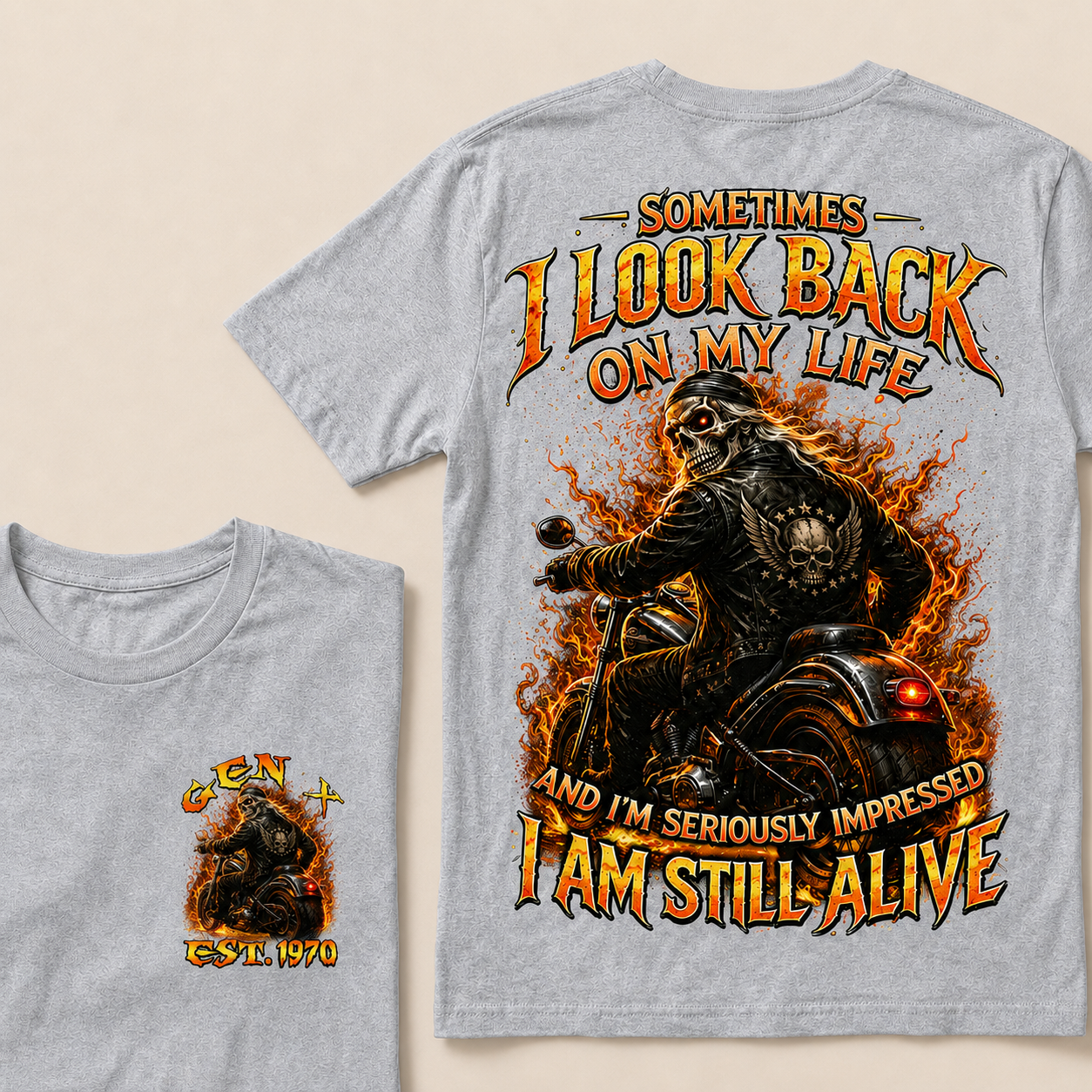 Sometimes I Look Back On My Life Custom Year T-shirt