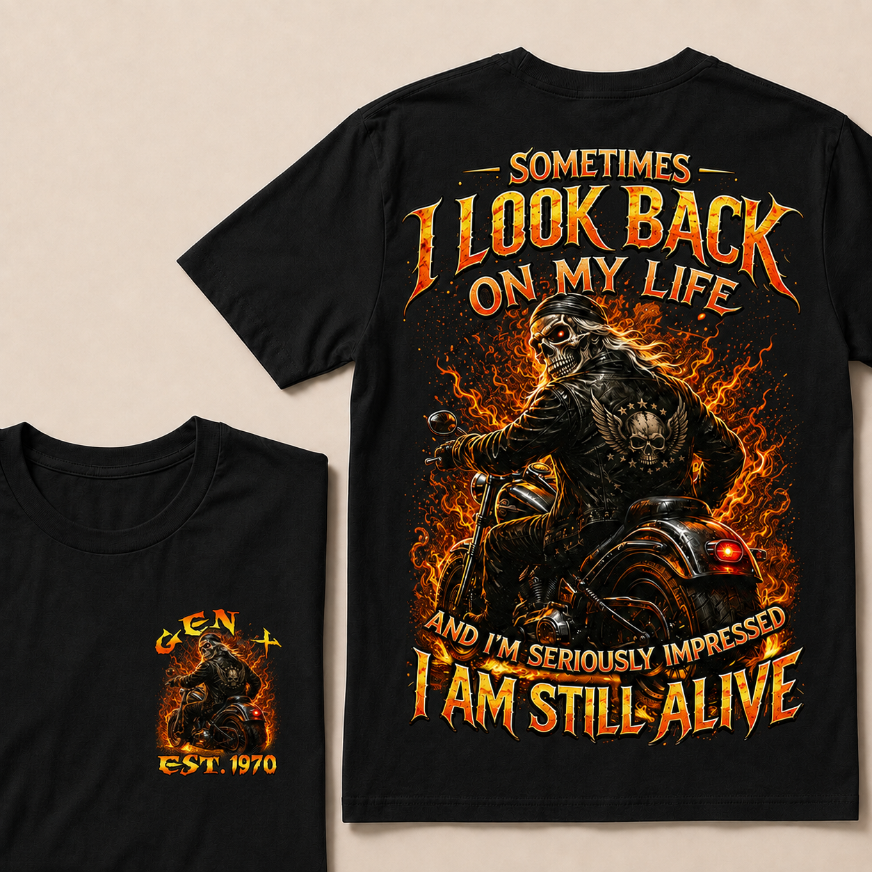 Sometimes I Look Back On My Life Custom Year T-shirt