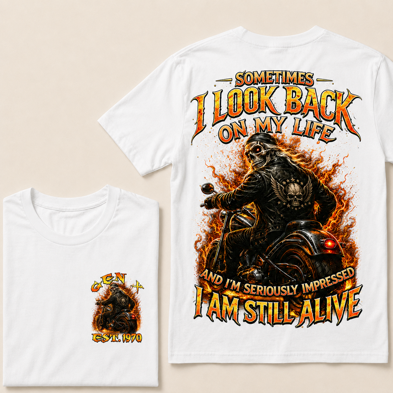 Sometimes I Look Back On My Life Custom Year T-shirt