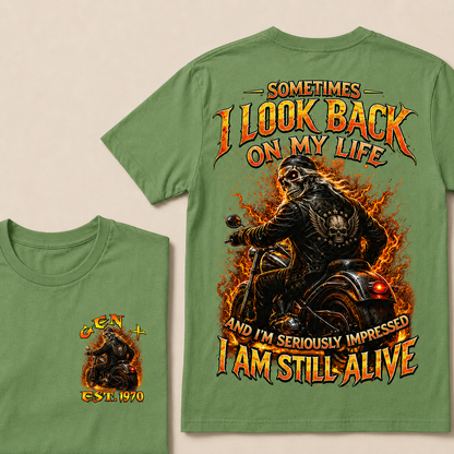 Sometimes I Look Back On My Life Custom Year T-shirt